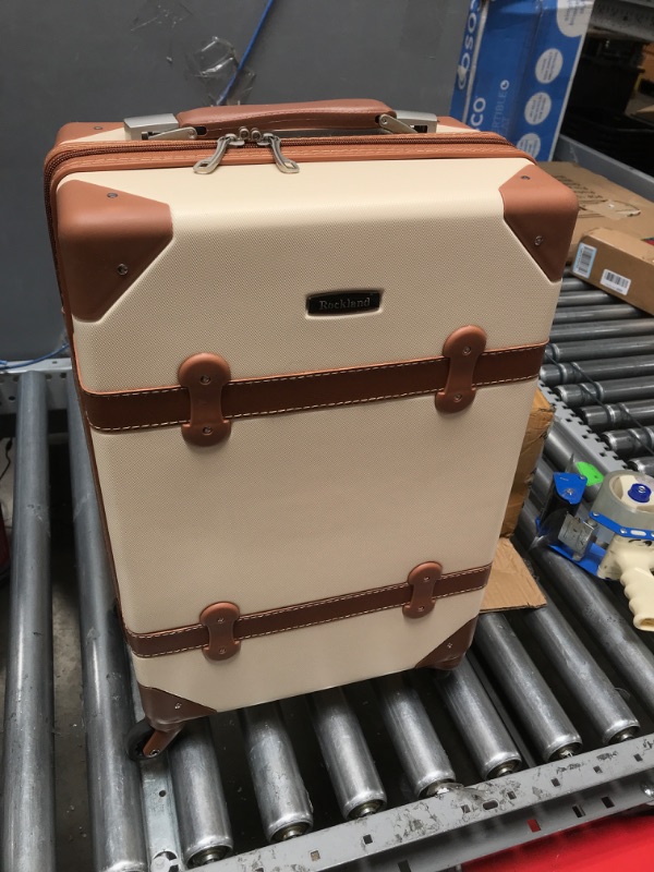 Photo 1 of Rockland Stage Coach 20-Inch Rolling Trunk, White 20-Inch White