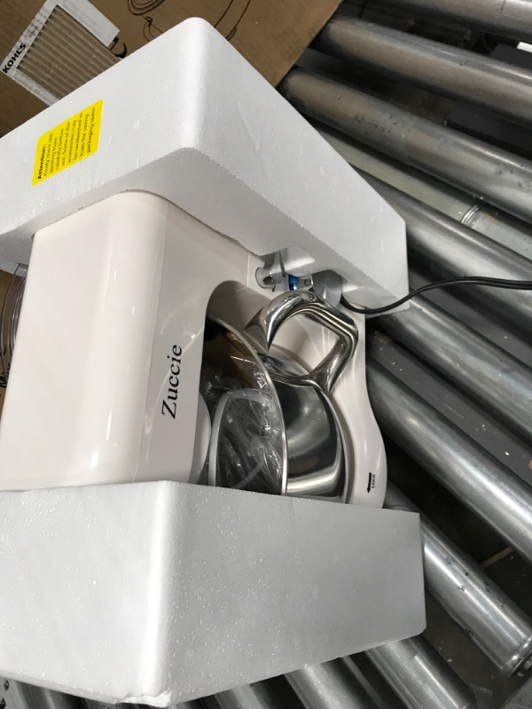 Photo 1 of Stand Mixer, Zuccie 4.5L Mixers Kitchen Electric Stand Mixer, 380W Motor Power Food Mixer, 8+P-Speed Dough Mixer with Dough Hook, Wire Whip & Beater, White 5QT White