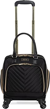 Photo 1 of Kenneth Cole Reaction Women's Chelsea Luggage Chevron Softside 8-Wheel Spinner Expandable Suitcase, Black, 4 Underseater
