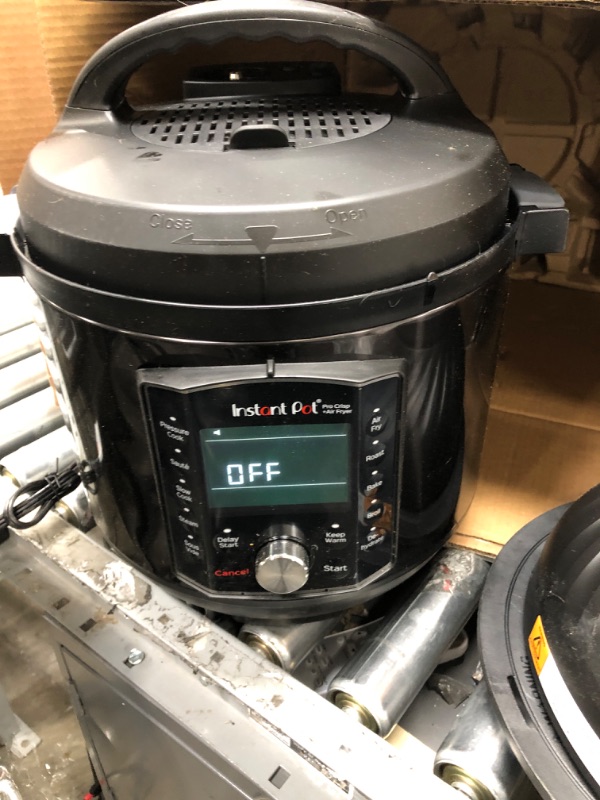 Photo 2 of **DAMAGED**
Instant Pot Pro Crisp 11-in-1 Air Fryer and Electric Pressure Cooker Combo 8QT (Black)