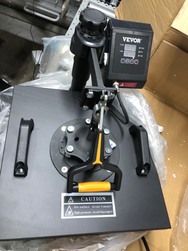 Photo 1 of VEVOR Heat Press Machine for T-Shirts - 8 in 1 Heat Press Sublimation Machine with 360° Rotation/Dual-Tube Heating-12 x 15 Swing Away Heat Press for DIY T-Shirts/Cap/Mugs/Heat Transfer Projects,Black