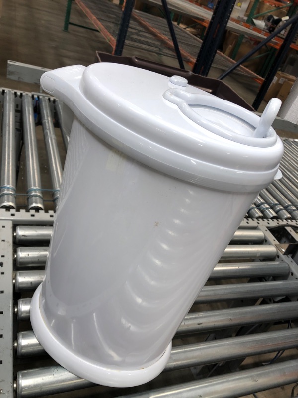 Photo 2 of **USED**
Ubbi Steel Diaper Pail - White