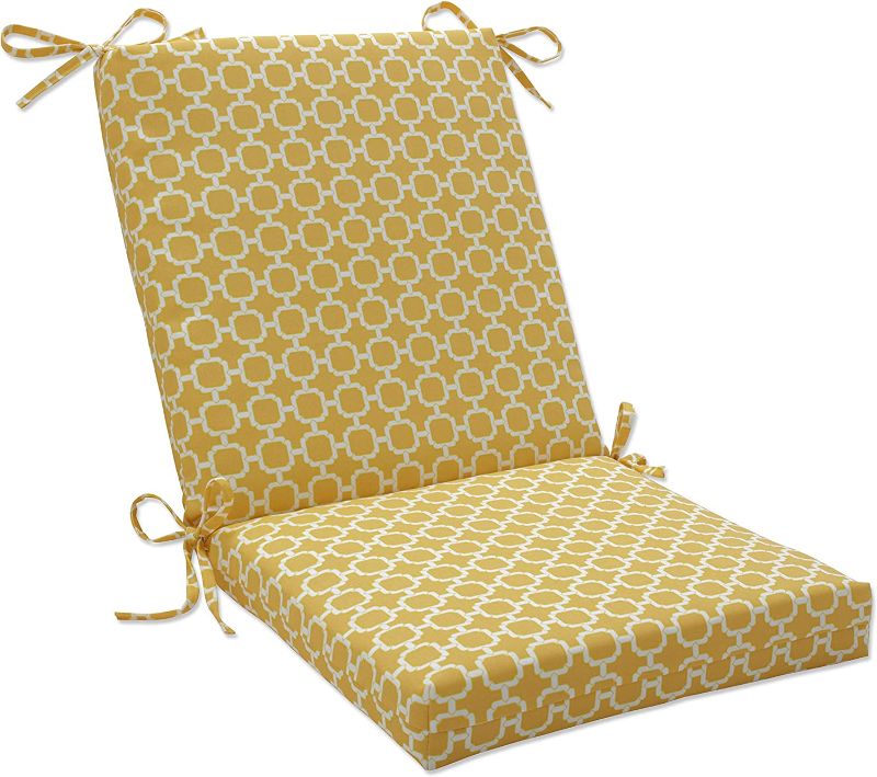 Photo 1 of *Not Exact To Stock Photo* Pillow Perfect Outdoor/Indoor Hockley Banana Square Corner Chair Cushion, 36.5" x 18", Yellow
