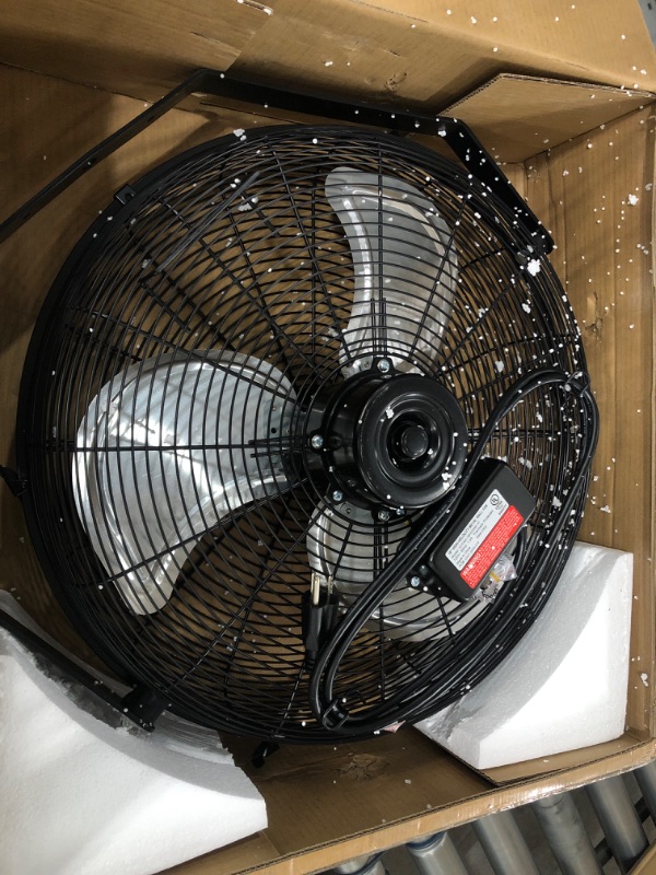 Photo 1 of Tornado - 18 Inch High Velocity Industrial Wall Fan with TEAO Enclosure Motor - 4000 CFM - 3 Speed - 6.5 FT Cord - Industrial, Commercial, Residential Use - UL Safety Listed