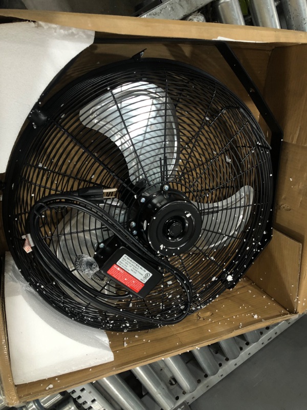 Photo 1 of Tornado - 18 Inch High Velocity Industrial Wall Fan with TEAO Enclosure Motor - 4000 CFM - 3 Speed - 6.5 FT Cord - Industrial, Commercial, Residential Use - UL Safety Listed