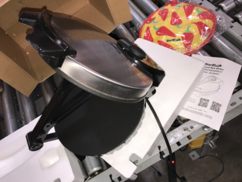 Photo 2 of 10inch Roti Maker by StarBlue with FREE Roti Warmer - The automatic Stainless Steel Non-Stick Electric machine to make Indian style Chapati, Tortilla, Roti AC 110V 50/60Hz 1200W