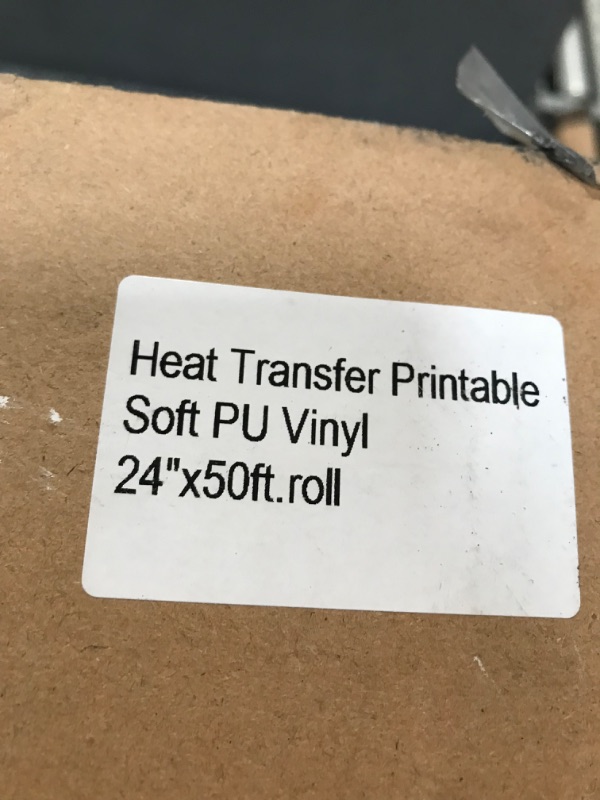 Photo 2 of (Matte?) White Heat Transfer Vinyl Roll - 24" x50ft. PU Vinyl HTV Iron on Vinyl Easy to Cut & Weed for Heat Vinyl Design
