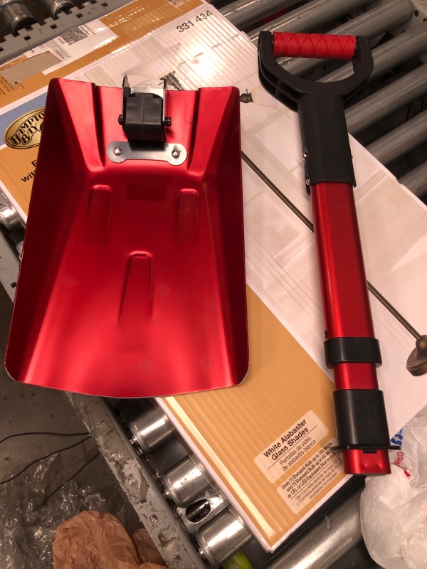 Photo 1 of **USED**
AstroAI 39" Folding Snow Shovel for Car, Extendable Snow Shovel with Thickened Aluminum Handle and Reinforced Iron Hinge, Portable and Multifunctional for Cars, Snowmobiles, Camping and Mud, Red