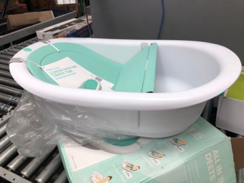 Photo 2 of 4-in-1 Grow-with-Me Bath Tub by Frida Baby Transforms Infant Bathtub to Toddler Bath Seat with Backrest for Assisted Sitting in Tub