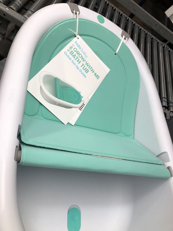 Photo 3 of 4-in-1 Grow-with-Me Bath Tub by Frida Baby Transforms Infant Bathtub to Toddler Bath Seat with Backrest for Assisted Sitting in Tub