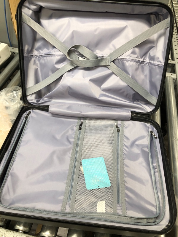 Photo 6 of **BRAND NEW**
COOLIFE Luggage Suitcase Piece Set Carry On ABS+PC Spinner Trolley with pocket Compartmnet Weekend Bag (Titanium gray, 20in(carry on)) Titanium gray.. 20in(carry on)