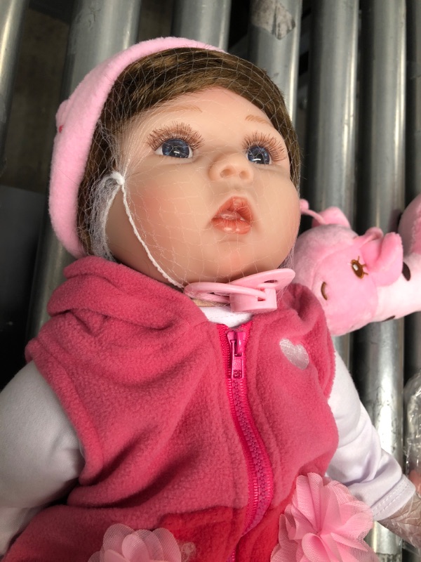 Photo 5 of CHAREX Reborn Baby Dolls - 22 inches Realistic Newborn Soft Vinyl Baby Dolls Toy for Kids Age 3+