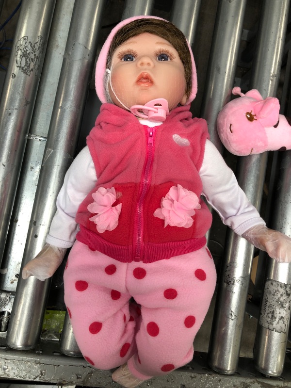 Photo 4 of CHAREX Reborn Baby Dolls - 22 inches Realistic Newborn Soft Vinyl Baby Dolls Toy for Kids Age 3+