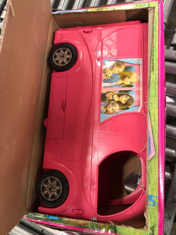 Photo 2 of Barbie Camper Playset With Barbie Accessories, Pool And Furniture, Rolling Vehicle With Campsite Transformation??? [Amazon Exclusive]