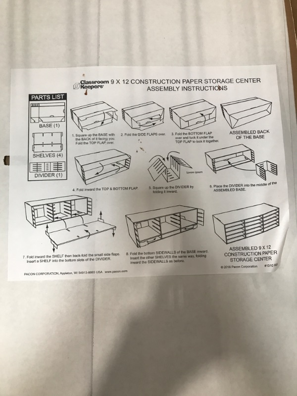 Photo 3 of Classroom Keepers 9" x 12" Construction Paper Storage, White, 9-3/8"H x 29-1/4"W x 12-7/8"D, 1 Unit Holds 9"x 12" Paper