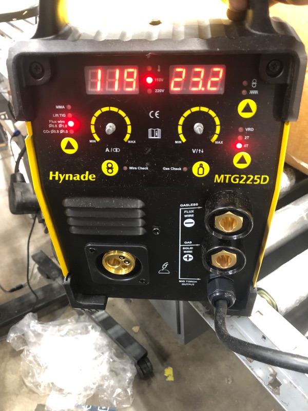 Photo 5 of Mig Welder, Digital MTG225D Mig/Lift Tig/Stick 3 in 1 Multiprocess Welder 1/5 kgs Mig Wire Dual Voltage 110/220V Gas/Gasless Welding Machine (MTG225D) *****NO WIRE*****