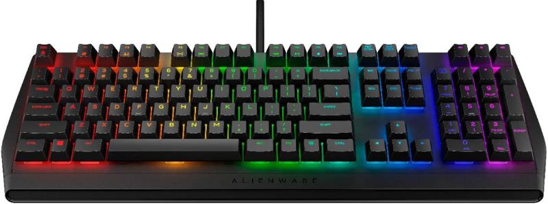 Photo 1 of Alienware USB Low-Profile RGB Gaming Keyboard AW410K: Alienfx Per Key RGB LED - Cherry MX Brown Switches
