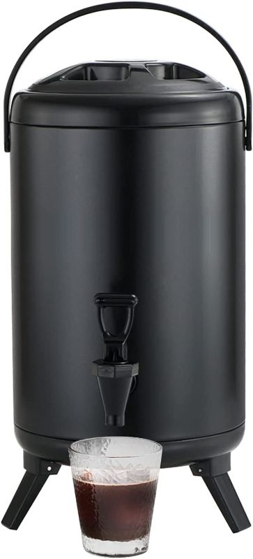 Photo 1 of ****** comes with two********Stainless Steel Insulated Beverage Dispenser 10 Liter/2.64 Gallon with Spigot for tea, coffee, cold milk, water, juice in parties, offices, weddings (10 Liter/2.64 Gallon)