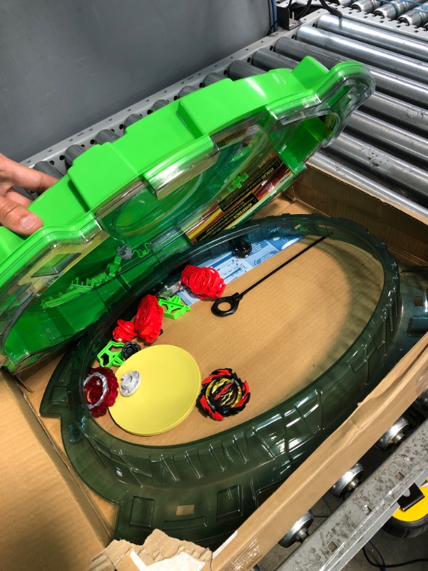 Photo 2 of BEYBLADE Burst QuadDrive Interstellar Drop Battle Set, Set Stadium, 2 Battling Tops and 2 Launchers, Toys for 8 Year Old Boys & Girls & Up