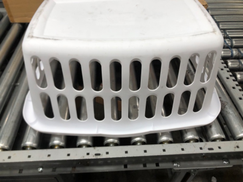 Photo 3 of 1.5 Bushel Rectangular Laundry Basket White - Room Essentials
