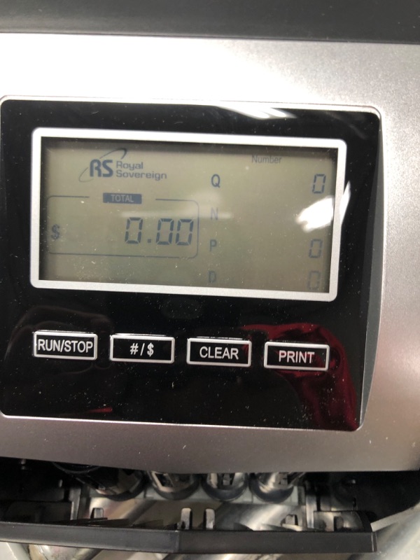 Photo 4 of Royal Sovereign 4 Row Electric Coin Counter with Patented Anti-Jam Technology & Digital Counting Display (FS-44N), Black FS-44N FS-44N