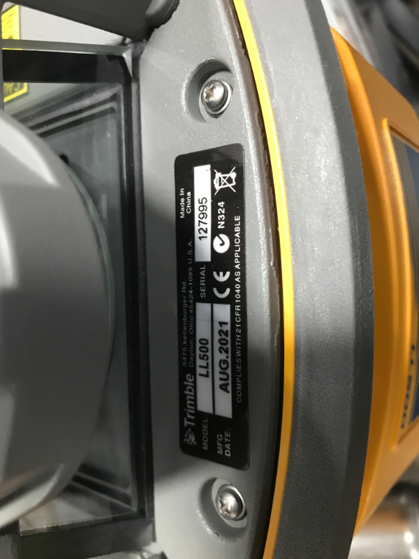 Photo 1 of Spectra Precision LL500 Self-Leveling Laser Level with HL700 Receiver, C70 Rod Clamp, Alkaline Batteries, Carry Case, Yellow