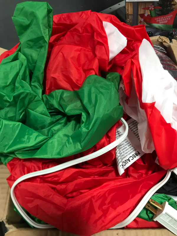 Photo 1 of Gemmy Awesome Shopper 8 Ft Tall Christmas Santa Helicopter ELF Animated AIRBLOWN Inflatable Yard Decor