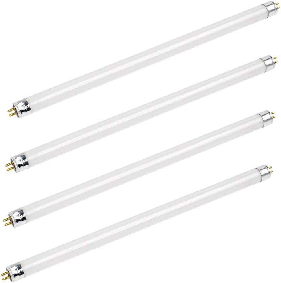 Photo 1 of 4 Pack F14T5/841 14W 22 Inch T5 Fluorescent Tube Light Bulb 4100K Cool White Mini Bi-Pin (G5) Base Straight Tube Light Bulb
