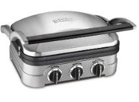 Photo 1 of Panini Press by Cuisinart, Stainless Steel Griddler, Sandwich Maker & More, 5-IN-1, GR-4NP1 and CPT-160 Metal Classic 2-Slice Toaster, Brushed Stainless Gridder Brushed Stainless Steel Griddler + Toaster, 2-Slice
