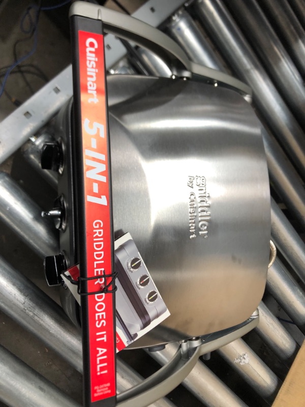 Photo 1 of Panini Press by Cuisinart, Stainless Steel Griddler, Sandwich Maker & More, 5-IN-1, GR-4NP1 and CPT-160 Metal Classic 2-Slice Toaster, Brushed Stainless Gridder Brushed Stainless Steel Griddler + Toaster, 2-Slice