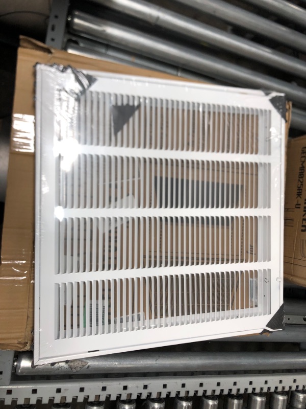 Photo 4 of 20"W x 20"H [Duct Opening Measurements] Steel Return Air Filter Grille [Removable Door] for 1-inch Filters | Vent Cover Grill, White | Outer Dimensions: 22 5/8"W X 22 5/8"H for 20x20 Duct Opening Duct Opening style: 20 Inchx20 Inch