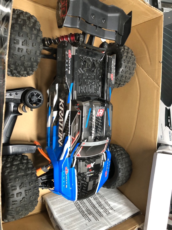 Photo 2 of ARRMA RC Truck 1/8 KRATON 6S V5 4WD BLX Speed Monster Truck with Spektrum Firma RTR, Red, ARA8608V5T1