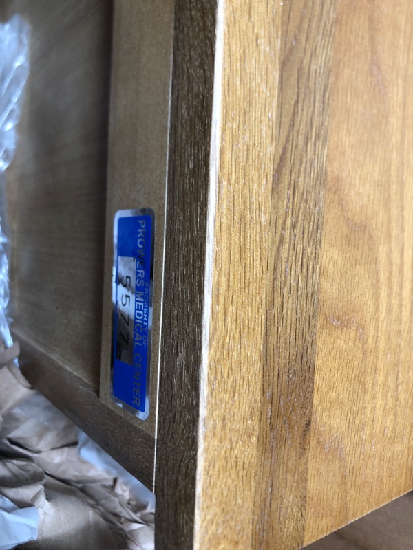Photo 1 of ARPHASLE Nightstand 22" Tall Solid Wood 3-Drawers Bedside Table Small Dresser Rustic
