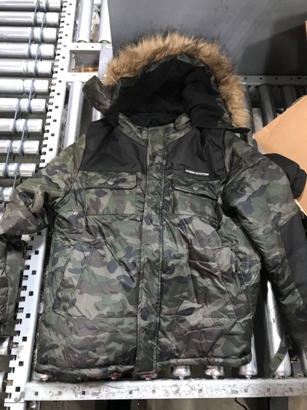 Photo 3 of iXtreme Boys’ Snowsuit – 2 Piece Heavyweight Insulated Ski Jacket and Snow Bib (4-18) Olive Camo 14-16