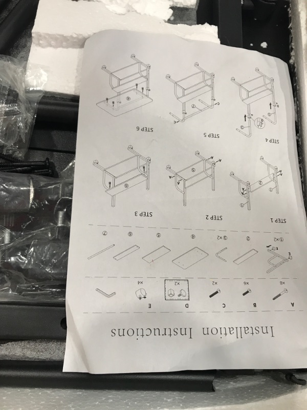 Photo 3 of **MISSING HARDWARE** Portable Desk Small Desks for Small Spaces Laptop Table Black Rolling Adjustable Desk on Wheels Mobile Couch Desk for Bedroom Home Office Computer Standing Desk Student Desk with Storage 32x16 Inch