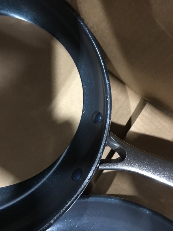 Photo 3 of Blue Diamond Cookware Diamond Infused Ceramic Nonstick 9.5" and 11" Frying Pan Skillet Set, PFAS-Free, Dishwasher Safe, Oven Safe, Blue 9.5" and 11" Frying Pan Skillet Set PFAS-Free