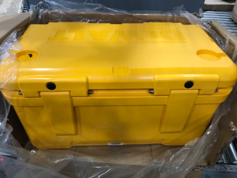 Photo 3 of **Minor damage to side nizzle** DEWALT 65 Qt Roto Molded Cooler, Heavy Duty Ice Chest for Camping, Sports & Outdoor Activities