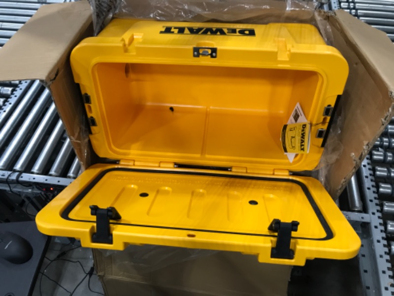 Photo 2 of **Minor damage to side nizzle** DEWALT 65 Qt Roto Molded Cooler, Heavy Duty Ice Chest for Camping, Sports & Outdoor Activities