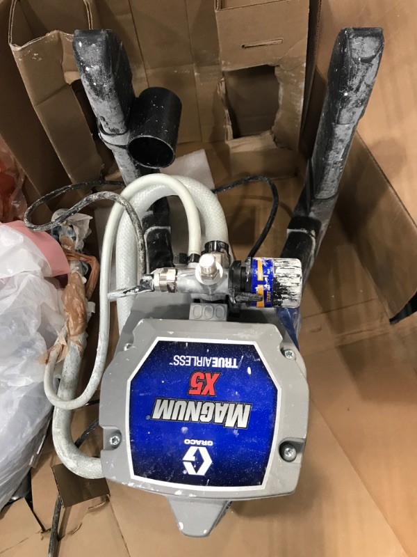 Photo 2 of **NEEDS CLEANING** Graco Magnum 262800 X5 Stand Airless Paint Sprayer, Blue Magnum X5 Airless Paint Sprayer