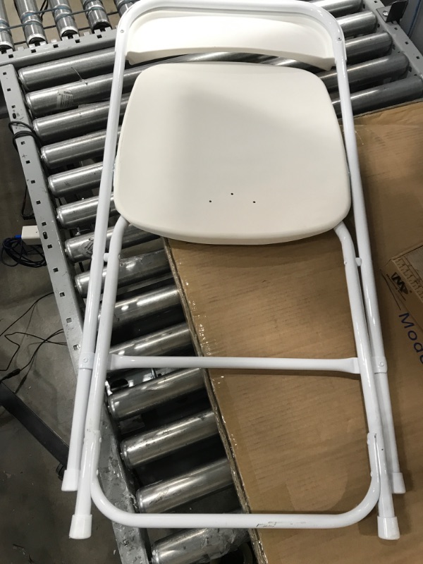 Photo 3 of Plastic Folding Chair, 800 lbs. Capacity, White - Lot of 10