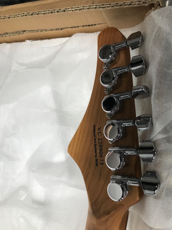 Photo 3 of M MUSI Virgo Classic Electric Guitar, Roasted Maple Compound Fingerboard, Locking Tuners, Rounded End Stainless Steel Frets, Slim C Neck, Contoured Body