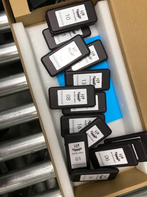 Photo 1 of Daytech Restaurant Pager System Paging Buzzer System Beepers Wireless Rechargeable Calling System for Restaurant Hotels Food Truck Cafe Shop Clinic with 16 Coaster Pagers