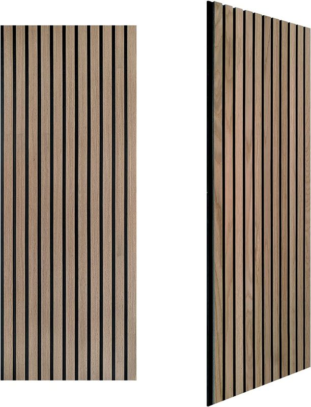 Photo 1 of 3D Slat Wood Wall Panels Acoustic Panels for Interior Wall Decor 2PCS