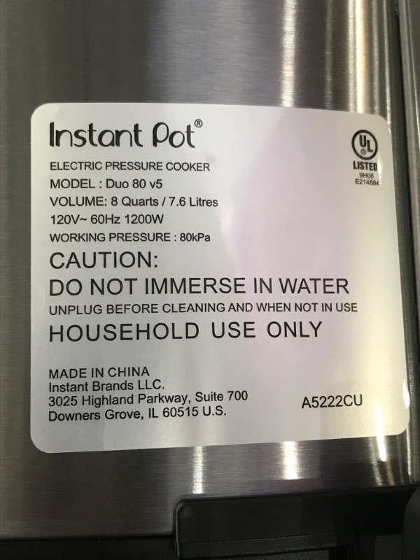 Photo 4 of Instant Pot Duo 7-in-1 Electric Pressure Cooker, Slow Cooker, Rice Cooker, Steamer, Sauté, Yogurt Maker, Warmer & Sterilizer, Includes App With Over 800 Recipes, Stainless Steel, 8 Quart 8QT Duo