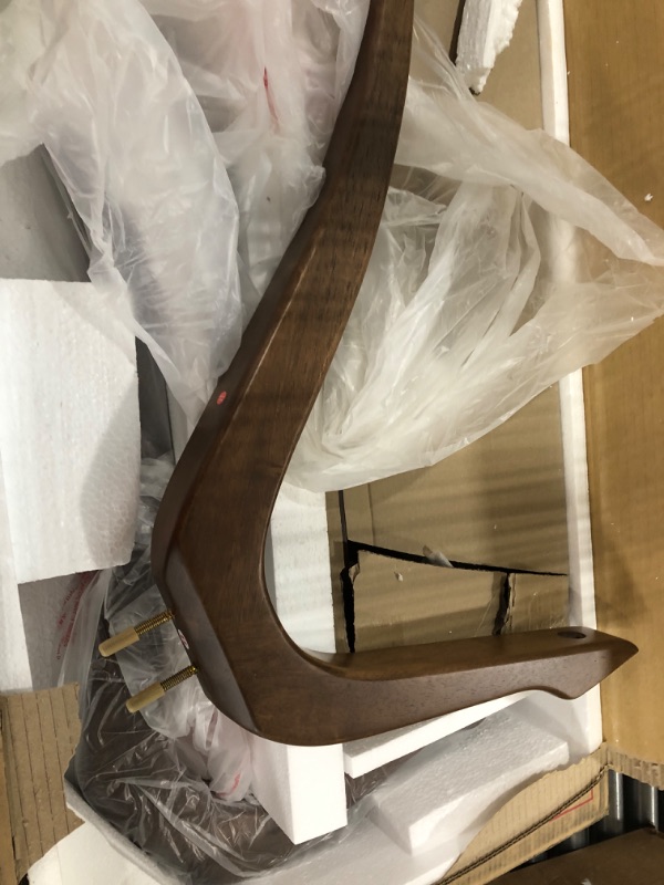 Photo 1 of *** missing top**** Only legs Wooden Dining Table in Natural Walnut Finish
