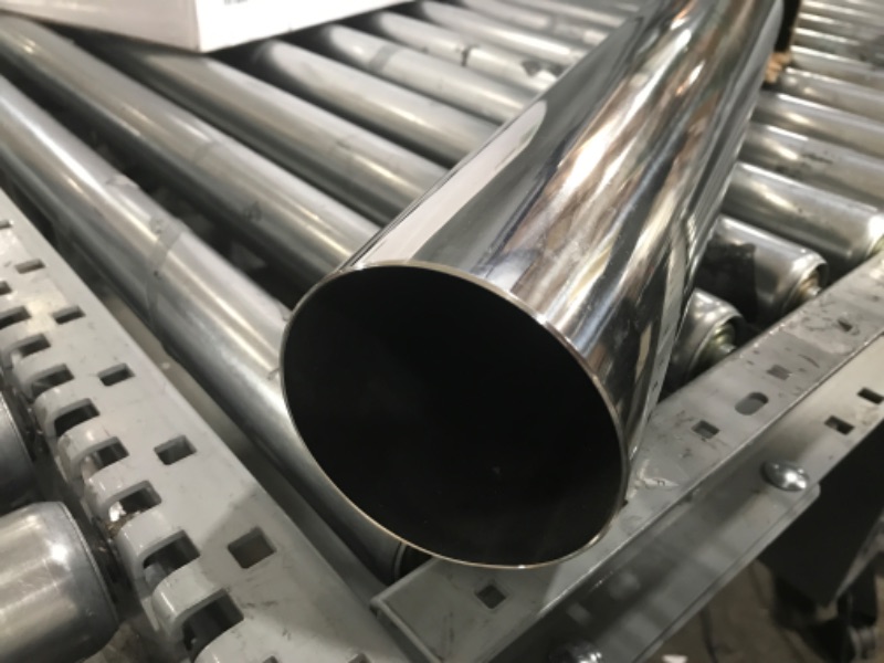 Photo 3 of FGJQEFG 3.5 Inch Straight DIY Custom Mandrel Exhaust Pipe Tube Pipe, 45 Inch Length, 3.5'' OD Mandrel Straight Pipe, T304 Stainless Steel, Universal Fitment - 1PC 3.5''OD-Straight-45''-1PC