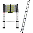 Photo 1 of 2.6M Aluminium Ladder Telescopic Extendable Ladder 9 Steps Foldable Easy to Carry, Light Weight 7.3kg Capacity 150kg/330lbs
