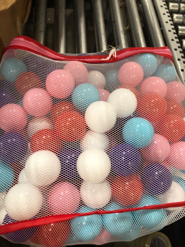 Photo 2 of Click N' Play Ball Pit Balls for Kids, Plastic Refill Balls, 200 Pack, Phthalate and BPA Free, Includes a Reusable Storage Bag with Zipper, Bright Colors, Gift for Toddlers and Kids Pastel Colors