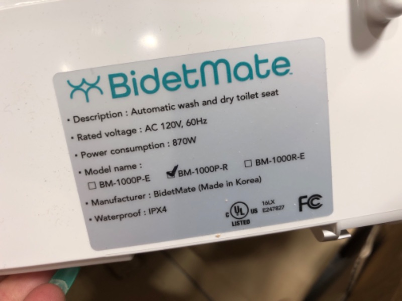 Photo 3 of BidetMate 1000 Series Electric Bidet Heated Smart Toilet Seat with Heated Water, Side Control Panel, and Warm Air Dryer - Adjustable and Self-Cleaning - Multiple Wash Functions - Round 1000 Series | Round | Side Panel