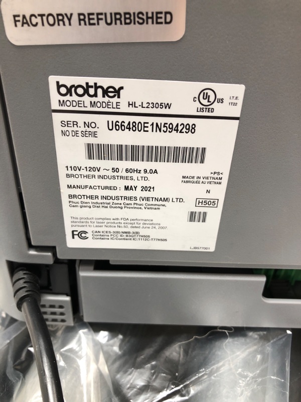 Photo 2 of Brother HLL2305W Compact Mono Laser Single Function Printer with Wireless and Mobile Device Printing (RHLL2305W) (Renewed) Renewed: HLL2305W (Wireless)